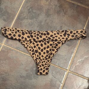 Boys + Arrows Leopard Print Bikini Bottoms in Tan and Black